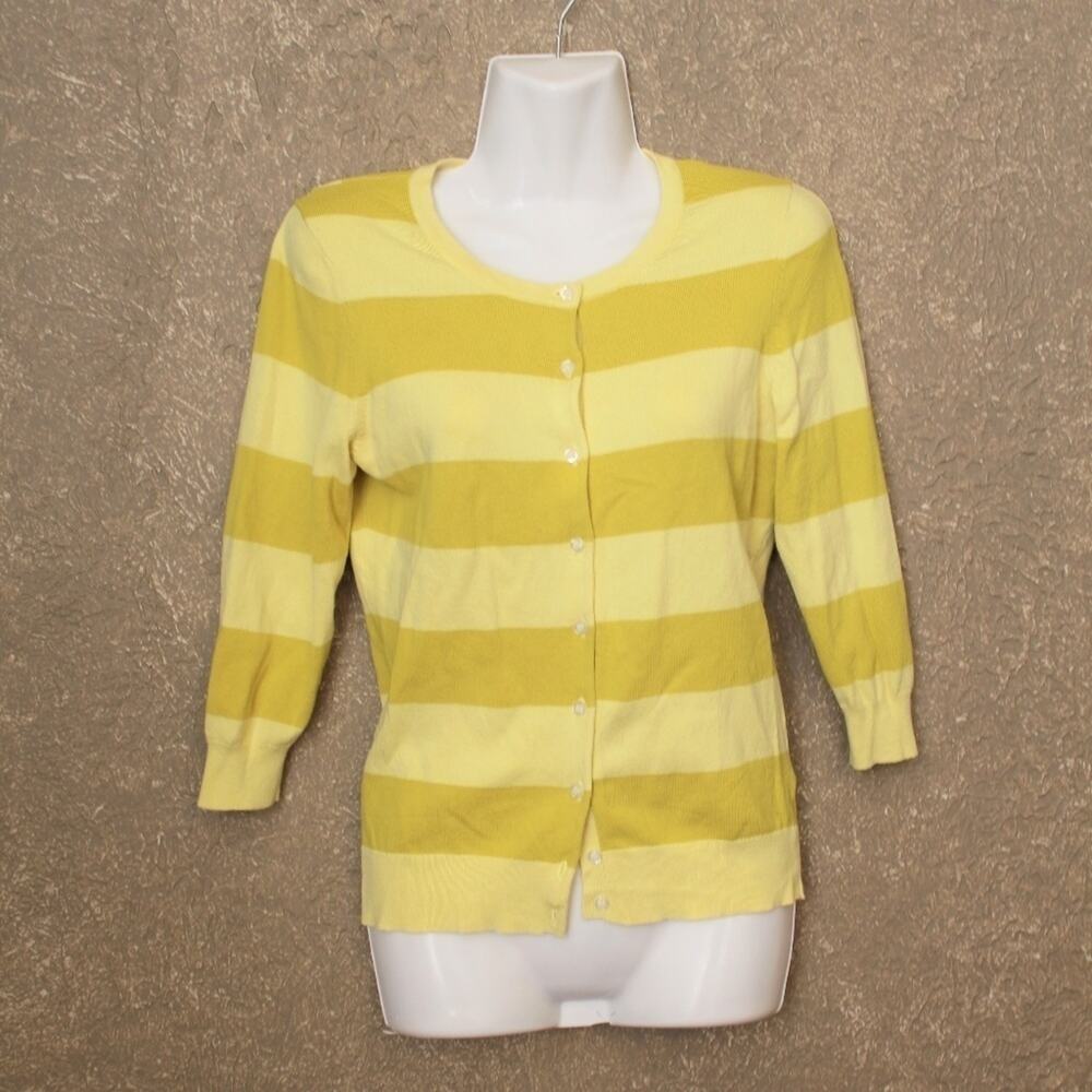 The Limited 3/4 Sleeve Striped Cardigan